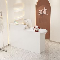 카운터테이블 인포메이션 카운터 테이블 카페 안내 데스크 책상 매장, F(둥근왼쪽)  + 120x50x105cm