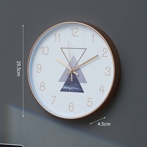에끌 예쁜 벽시계 인테리어시계 신혼집선물북유럽 간단한 장식 음소거 벽시계 거실 홈 패션 창의력 무료 펀치 벽 교수형 성격-12633, 03. 삼각 시계