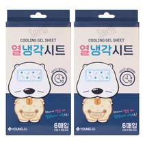 곰탱이 열냉각시트 6매입 2박스 냉각젤시트 유아 아기 열날때 해열패치