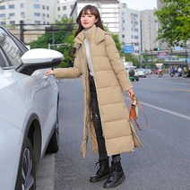 여성 후드 롱 코트 롱후드 파카 캐주얼 다운 코튼 코트 및 재킷 여성용 두꺼운 따뜻한 패션 겨울 2022