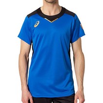 아식스 이글라인 남성 반팔 배구복 상의 티셔츠 2051A245, 블루