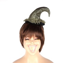 파티짱 할로윈 머리띠, 마녀모자머리띠(골드)