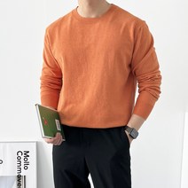 데일트 남자 부드러운 캐시미어 라운드 니트