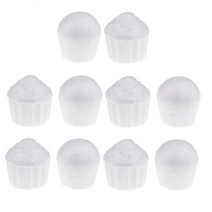 shangren DIY 모델링 공예를위한 2x10Pcs 혼합 거품 컵케익 모델 스티로폼 거품 장식, 설명, 화이트