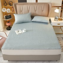 YISOKO 여름라텍스 쿨매트 아기냉쿨링매트리스 밴딩형, 회색+베갯잇1개