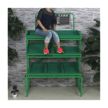 야채 과일 매대 슈퍼 채소 시장 청과상 진열대, 상세이페이지 참고, 검은색 4단 선반