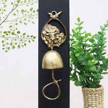 가족 소 코뚜레 풍경종 도어벨 정육점 고기집 오픈선물 개업선물 소장식 코뚜레장식, 무료상자포장