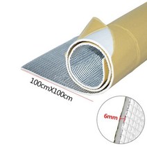 방음재 흡음재 스펀지 6mm 236mil 자동차 트럭 방화벽 히트 사운드 데드너 절연, 100X100cm
