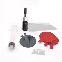 DIY 자동차 앞 유리 수리 키트 도구 세트 문 손잡이 보호 장식 스티커, 01 Glass Repair Set