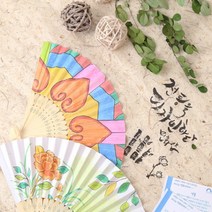 민화 합죽선(고급형) 5종 /합죽선/전통부채만들기 색칠, 장생도