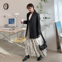 여름 나들이 20대 앙투라 플라워 뷔스티에 롱원피스