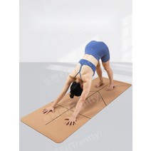 코르크 요가 매트 천연 고무 미끄럼 방지 두꺼운 운동 피트니스 매트, 태양의 끈