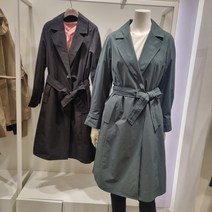 올리비아로렌 [백화점 인기상품] 뒷밴딩 셔링으로 착용시 라인이 예쁜 간절기 필수템 여성 트렌치코트