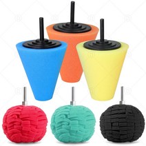 전기 드릴에 사용되는 자동 휠 연마 스폰지 Burnishing Ball Polishing Cone Set 자동차 허브 버핑 키트