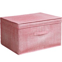 Zhuokai 데님 필름 패브릭 수납 리빙박스 120L, 1개, 핑크