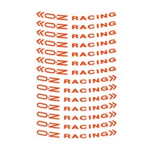 자동차 휠 OZ 레이싱 휠 림 스티커 데칼 세트 12 개 배경 없음/다이 컷, 04 Fluorescent Orange