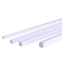 사각 파이프 각 아연 흰색 사각형 튜브 3-10mm 플라스틱 ABS 중공 사각형 파이프 5 개 25cm 길이 DIY 빌딩, 01 5PCS, 03 5x3.9x250mm