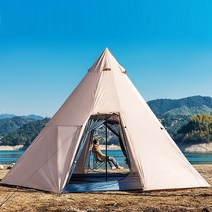 캠핑 대형 티피 텐트 8인용 인디언 몽골 캔버스 쉘터 장박 돔 감성 거실형 파라미드 메쉬이너 글램핑