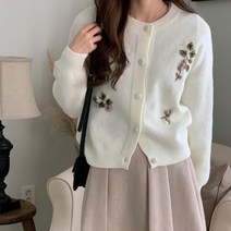 브이와이 여자 크로쉐 FW 귀여운 감성적인 스웨터 가디건