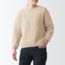 무인양품 여성용 야크 혼방 케이블 스웨터 BAH02ZZZ