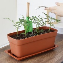 실내식물 키우기용 사각 거실화분 베란다화단꾸미기 커피숍 테라스정원 생화인테리어, 1개, 브라운