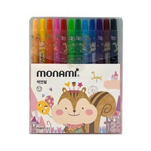 모나미 모니주 샤프식 색연필 여 8세트, 12색, 1세트