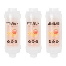 비타레인 잔류염소제거 및 녹물제거 비타민 샤워 필터 망고향 3개