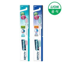 라이온 시스테마 음파진동 레귤러 칫솔 리필 2입 x 2개, 제품선택:2.리필2입 콤팩트 색상랜덤 x 2개