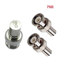 더미플러그 더미5개/몫 50Ohm/75Ohm BNC 남성 플러그 종단 더미로드 50/75 옴 터미네이터 RF 커넥터 CCTV, 01 50 Ohm