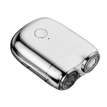 방수 휴대용 usb 남성용 면도기 충전 usb 미니 면도기 마그네틱 커터 헤드 면도기 3d 부동 여행 세척 면도기, 은