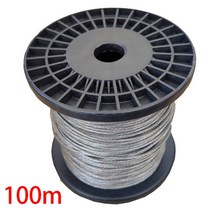 래티스 팬스 울타리 100m/2.0mm 전기 울타리 합금 와이어 멀티 스트랜드 알루미늄 마그네슘 고전압 펄스 파, 01 100m, 01 100m