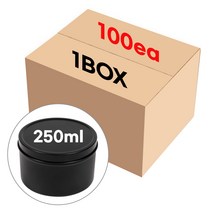 알루미늄 틴케이스 250ml 블랙 100개(BOX) 캔들 용기 도매
