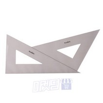 마켓덤 코링 삼각자 30CM 2개 제도삼각자 눈금없는삼각자 제도용구