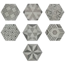 수입 헥사곤 육각타일 [벽 바닥 주방 욕실 현관], 37-01 아트그레인 랜덤 중 1장
