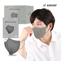 케이제이 몰리스핏 숨쉬기 편한 2D 마스크 대형플러스(특대형) KF94, 그레이, 50매입