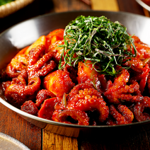 쭈꾸미사령부 쭈꾸미볶음 매운맛 600g X 3팩 야식 안주 냉동 반찬, 매운맛 600g 3팩