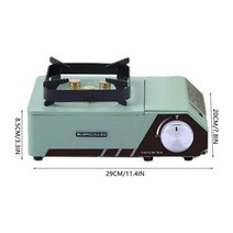 등산용버너 캠핑 미니 용품 가스 스토브 방풍 버너 야외 카세트 화로 조절 가능한 화염 요리 등산 낚시 하이킹용, Light Green