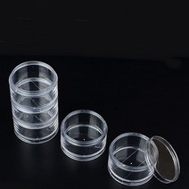 투명원통 케이스 비즈 부품 재료 보관 용기 5단 중형