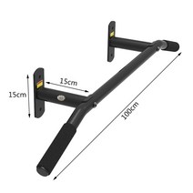 벽부착 턱걸이봉 철봉 바 벽걸이 풀업바 가정용 풀업, K120-1 블랙 스틸 스트레이트 바