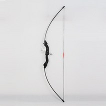리커브 보우 야외 스포츠 사냥 활 스트레이트 당겨 화살 초보자 슈팅 정장 전통 양궁 액세서리, 02 Black