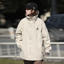 트렌치코트카키 중성풍 오픈세트 F123P80 봄가을 계절 0047동몽 남자 후드 자켓코트 와이드 루즈핏 4994045201