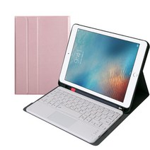 아이패드 터치패드 블루투스 키보드 케이스, 로즈핑크케이스+터치패드키보드화이트, 아이패드9.7(5세대/6세대 )