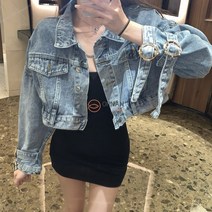 오르난 봄 여자 패션 데님 숏 청자켓 R240