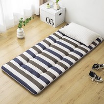 간이침대매트 접이식 1인용침대 매트리스 수면 떡실신 기숙사 2층침대 기술교육생, 스트라이프