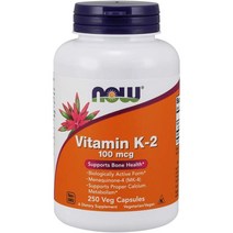 나우 비타민 K2 MK4 100mcg 250정 식물성 Now Foods 관절 뼈 메나퀴논, 250