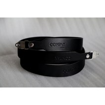 Contax 콘탁스 645용 와이드 가죽 스트랩, 블랙