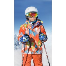 주니어스키복 키즈 아동 어린이 스키복 겨울 스키 재킷 소년 따뜻한 재킷 야외 방수 통기성 두꺼운 스노우 보드 코트 스노우 슈트 110-160 cm 238