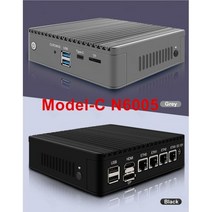 2023 4 인텔 i226 Nics 2.5G 소프트 라우터 11th 펜티엄 N6005 N5105 2 * NVMe DDR4 팬리스 미니 PC 방화벽 기기 VPN 서버, CN, No System + EU, ModelB Celeron N5105