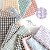 대폭 방수원단 무독성 TPU 라미네이트 멜란지 워싱 30수: NEW 워너비 체크 12컬러 [E0973], 브라운