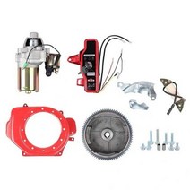 혼다 GX160 GX200 용 2KW 전기 시작 키트 3KW 발전기 하우징 스타터 모터 플라이휠 충전 코일 스위치 DIY 수리, 카키색 옷감